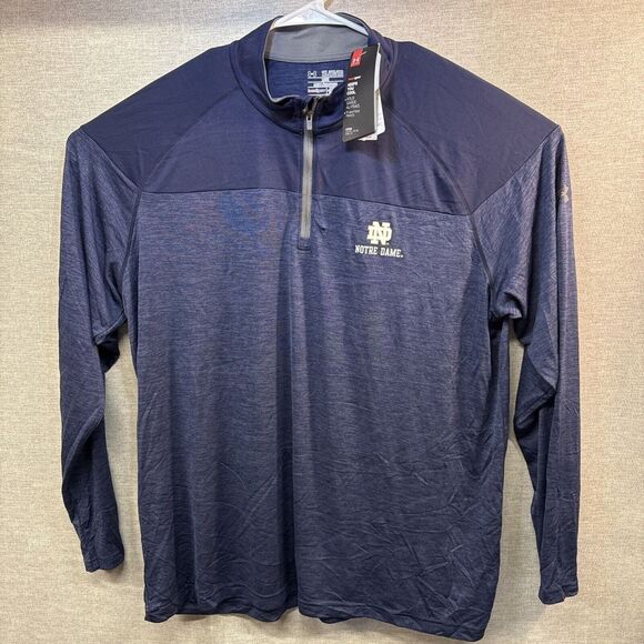 Notre Dame Fighting Irish Under Armour Loose Heat Gear Thin Long Sleeve Shirt XL - Picture 1 of 16